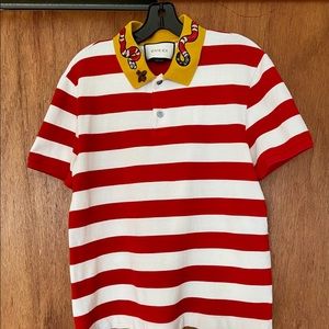Gucci snake polo button up tee